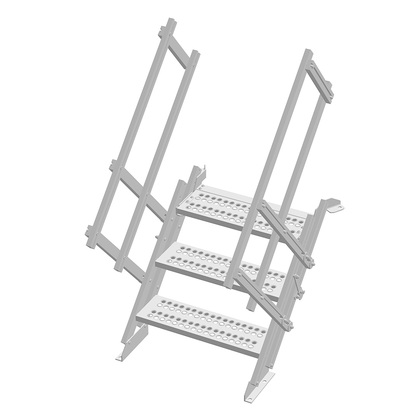 Aluminium 3 Step Stairway with Handrails